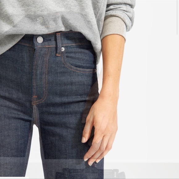 Everlane High Rise Skinny Jean Dark Indigo Wash Blue Size 24 Regular - Picture 2 of 7